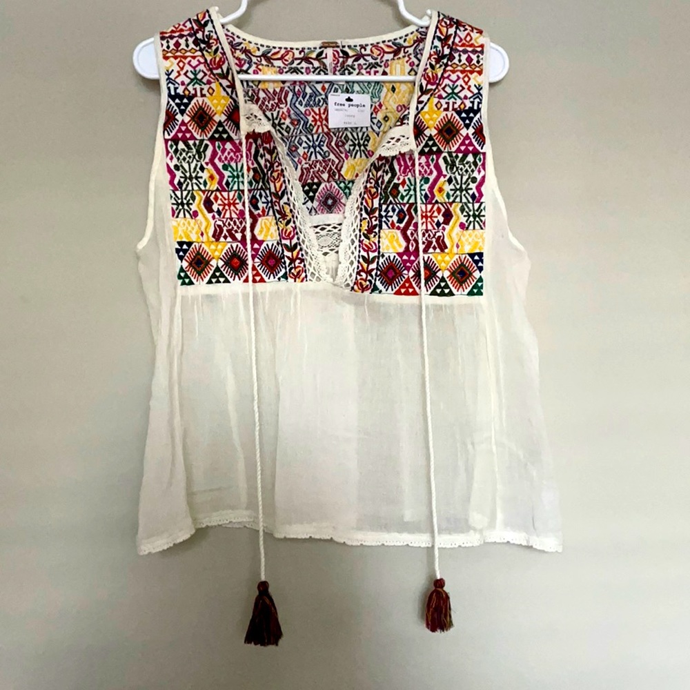 FREE PEOPLE Boho Gauze Top